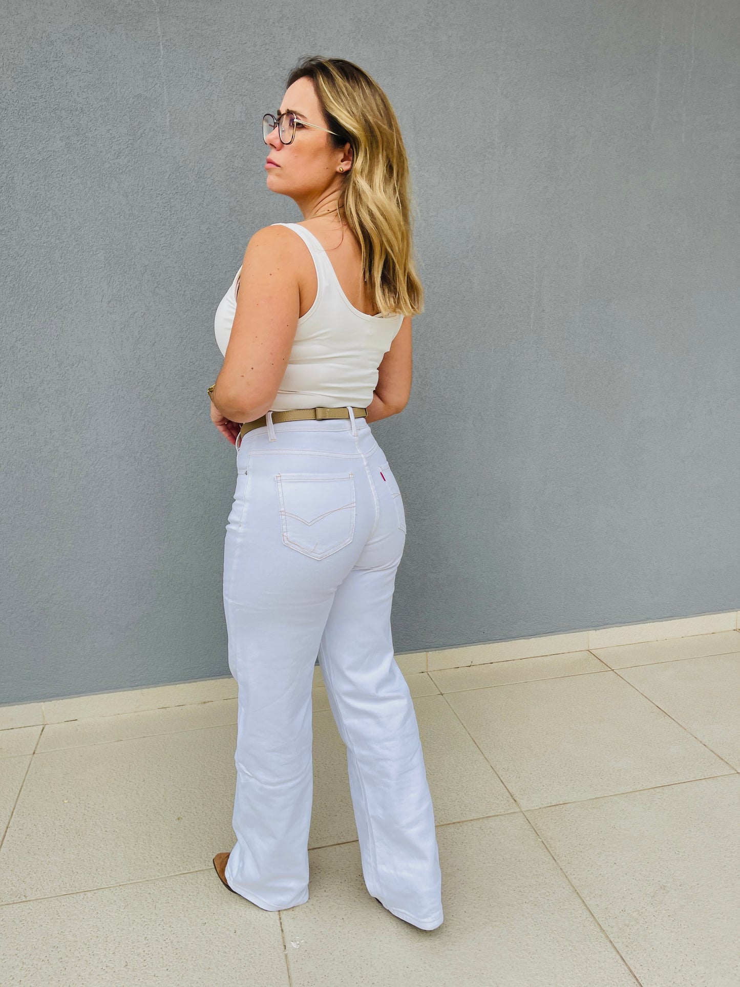 CALÇA STRAIGHT LEG BRANCO