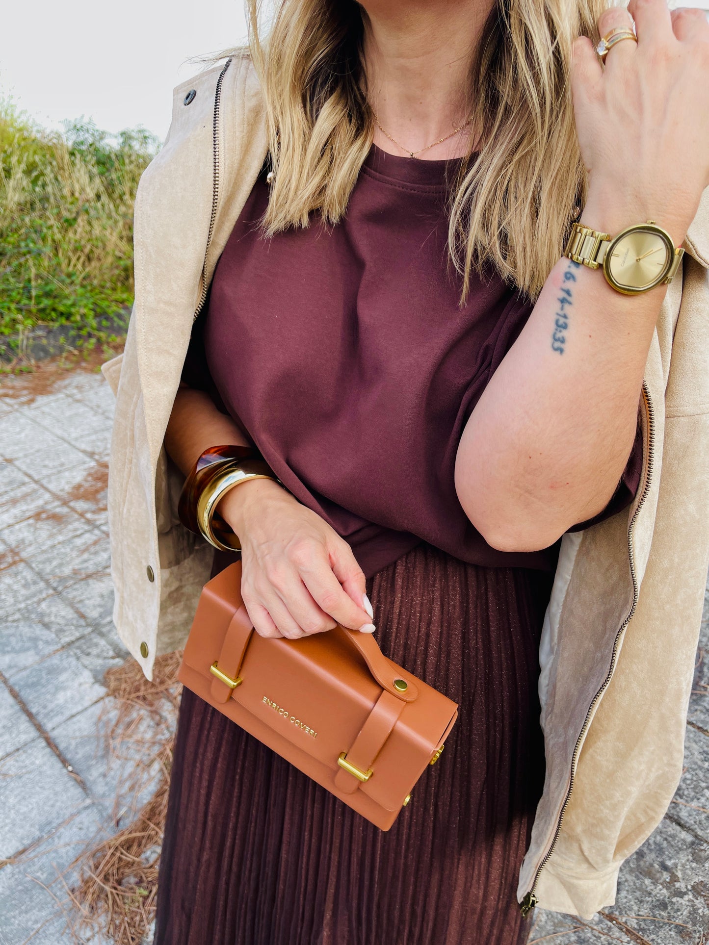 MINI BAG RETANGULAR CAMEL