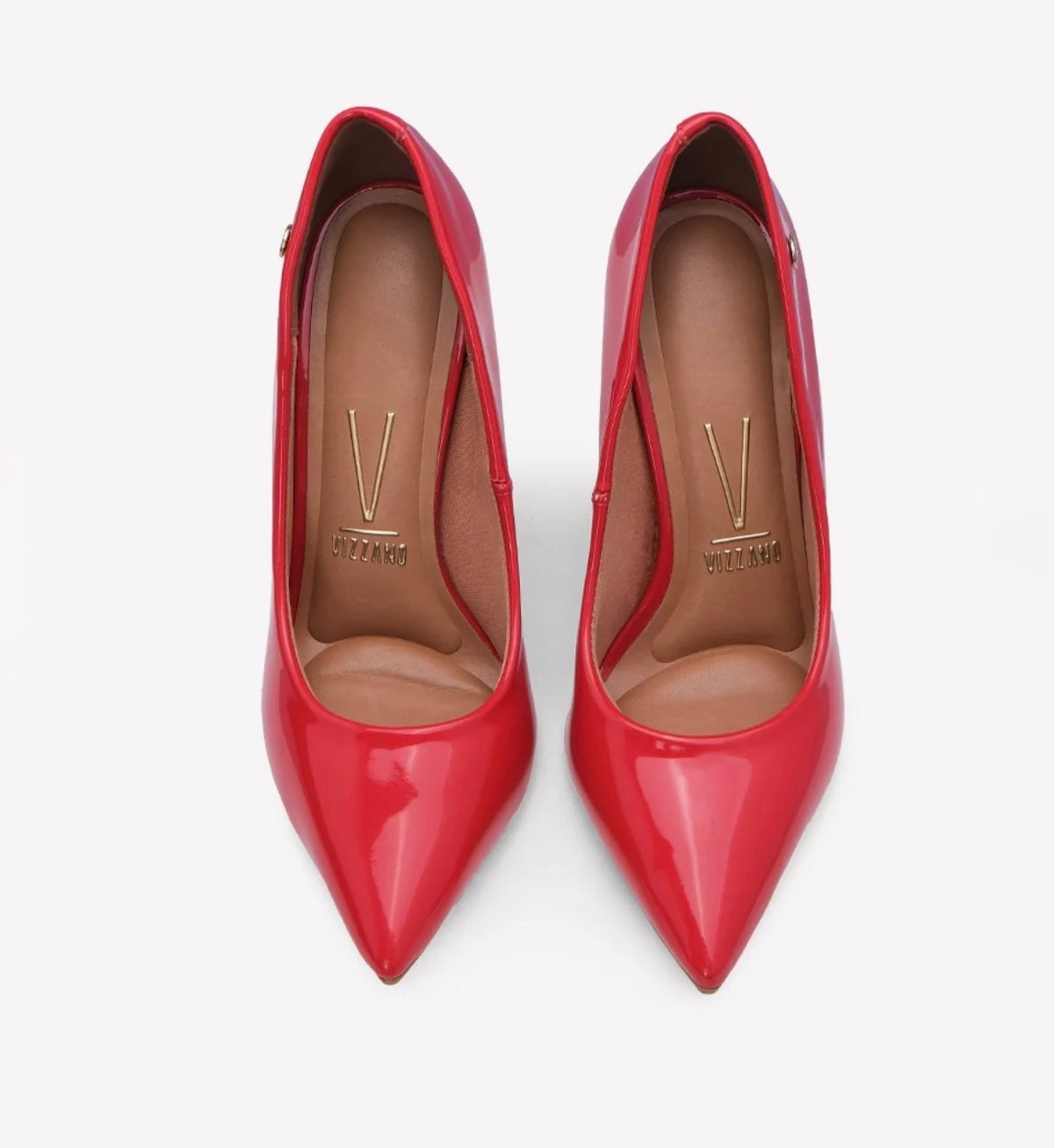 SAPATO SALTO ALTO VERNIZ VERMELHO VIZZANO