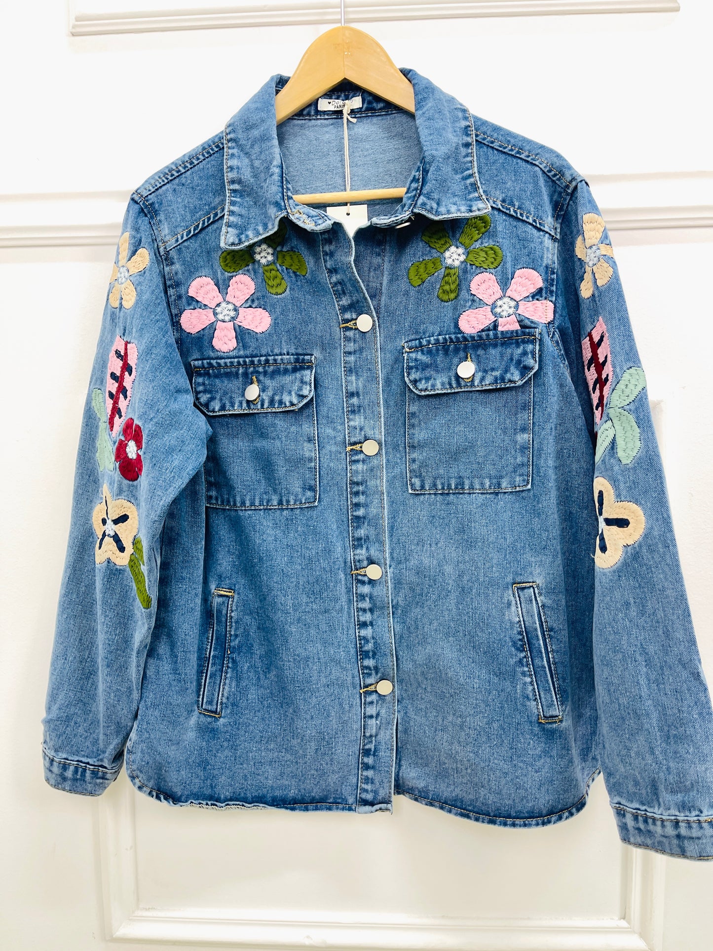 SOBRECAMISA GANGA FLOR BORDADA