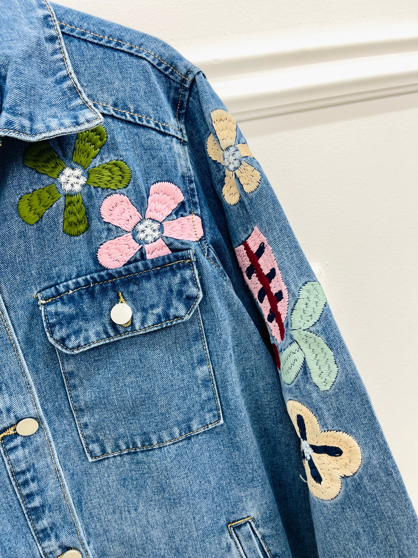 SOBRECAMISA GANGA FLOR BORDADA