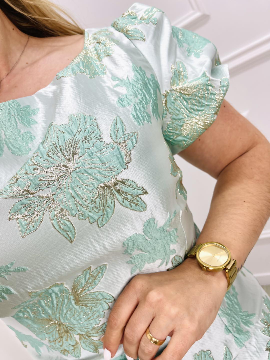 VESTIDO BORDADO VERDE