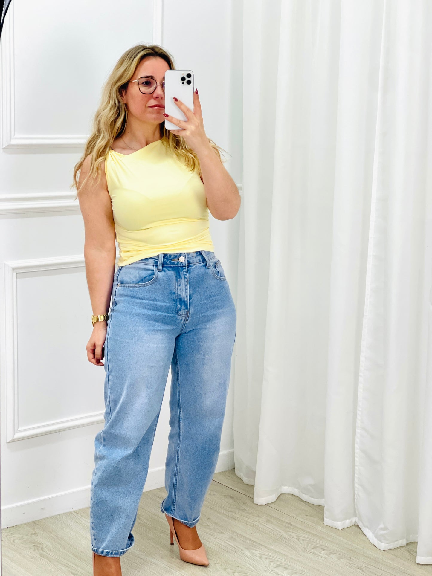 CAMISOLA DETALHE GOLD AMARELO