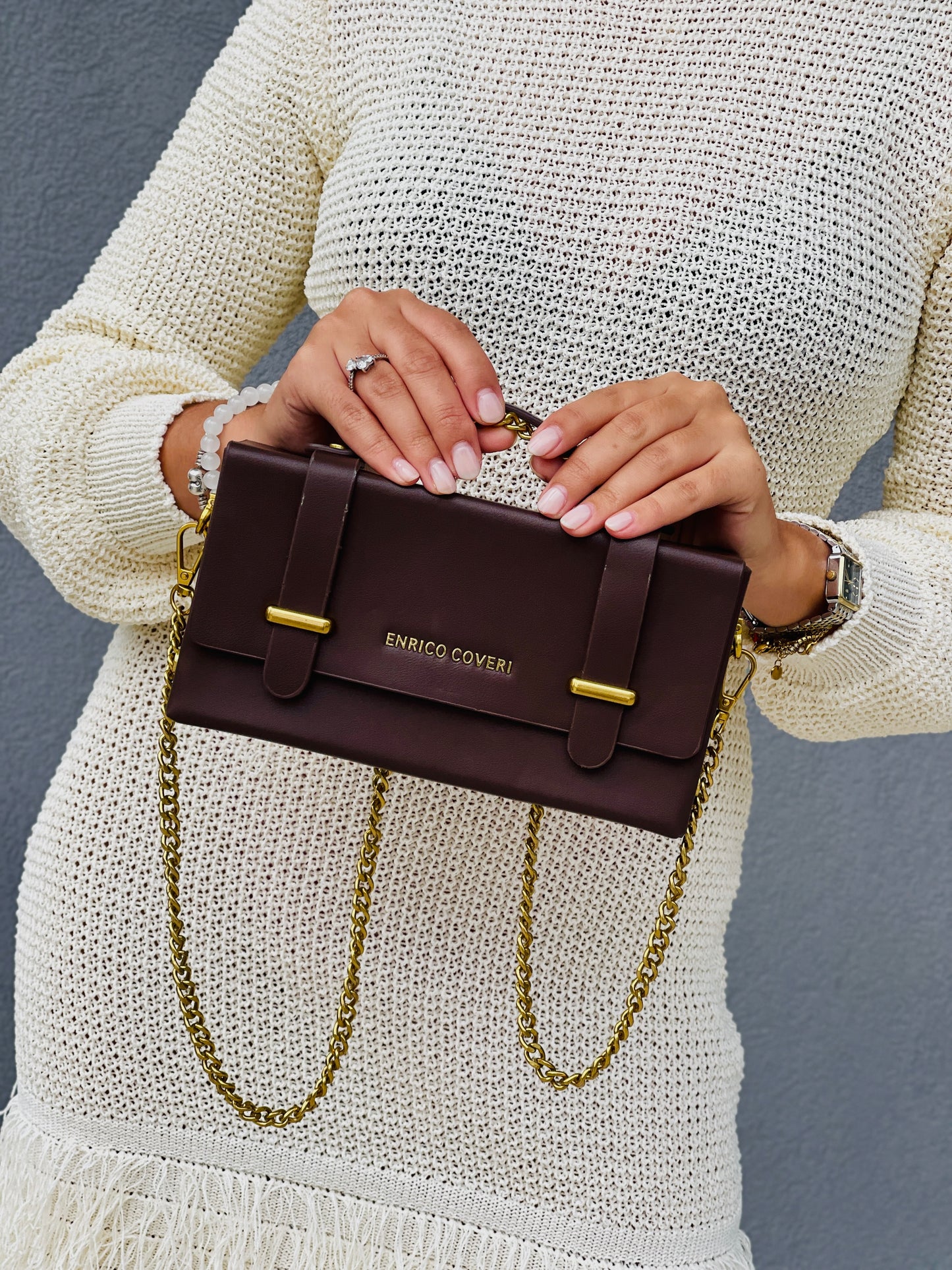 MINI BAG RETANGULAR CASTANHO