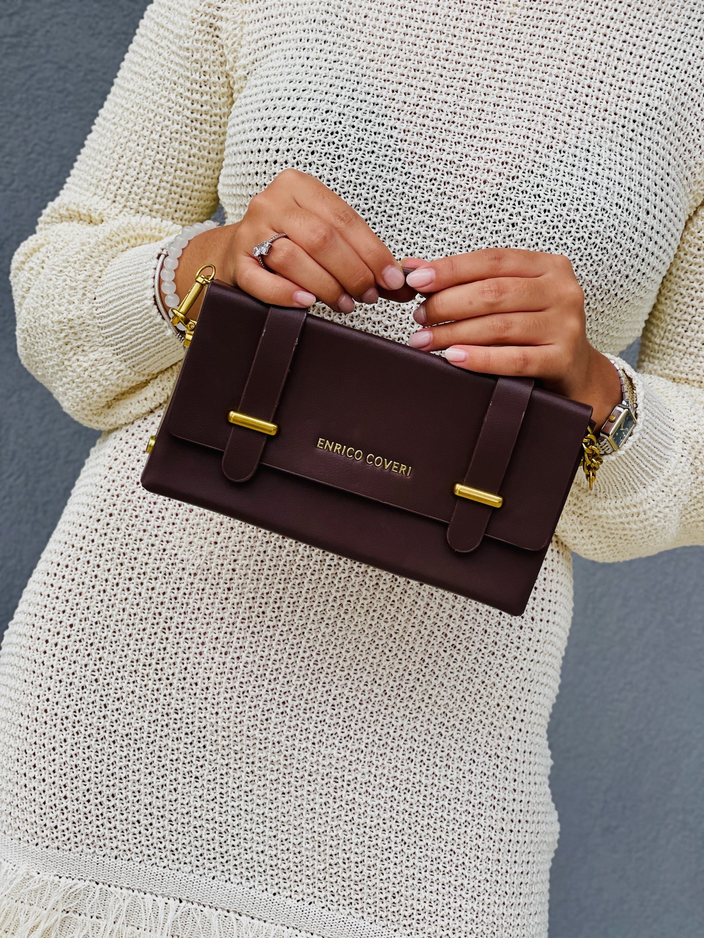 MINI BAG RETANGULAR CASTANHO