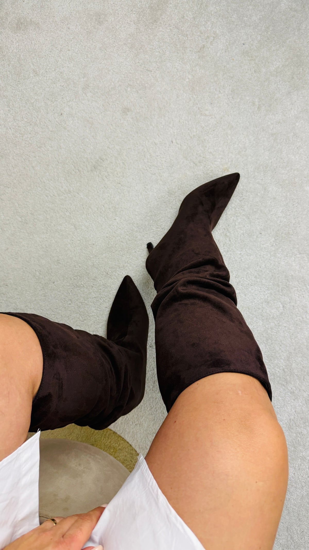 Chocolate slouchy boots