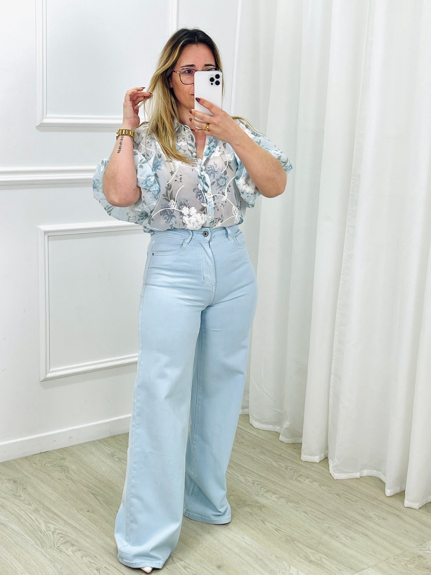CALÇA WIDE LEG AZUL REDIAL