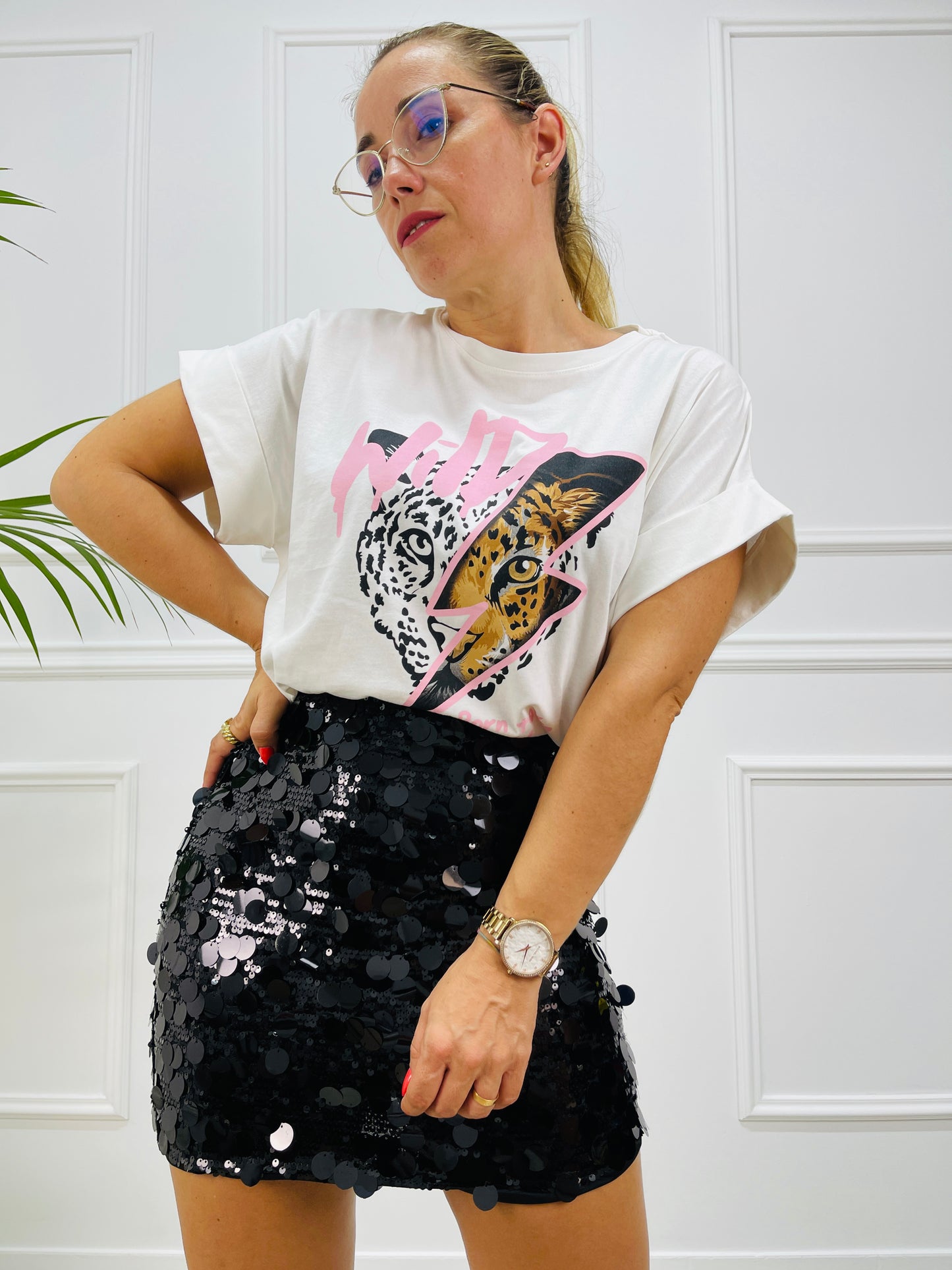 SEQUIN MINI SKIRT