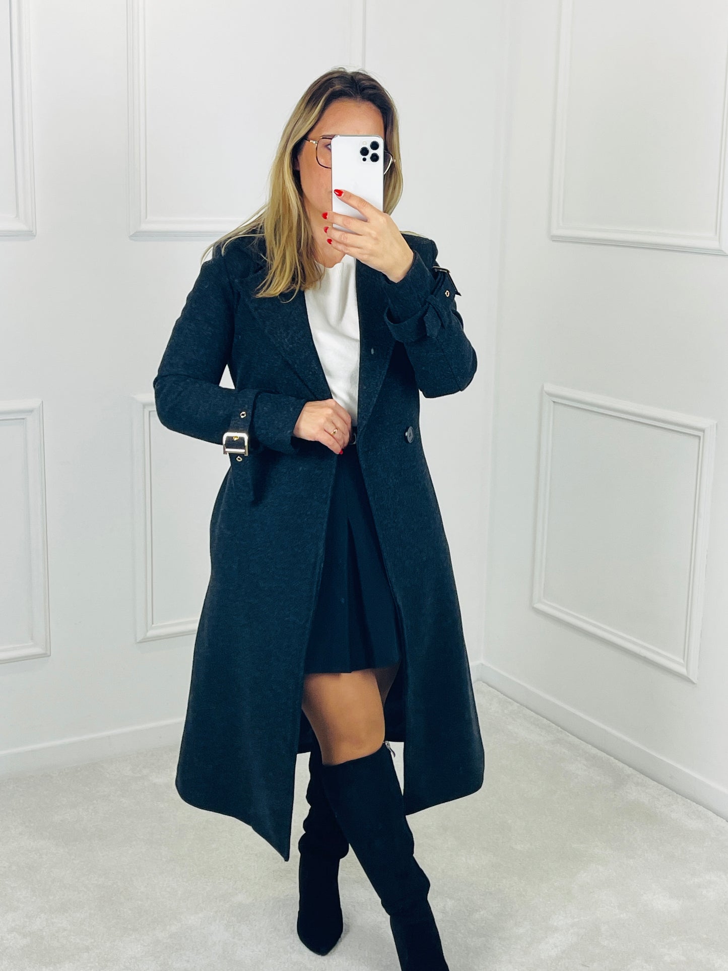 CASACO COMPRIDO COM CINTO