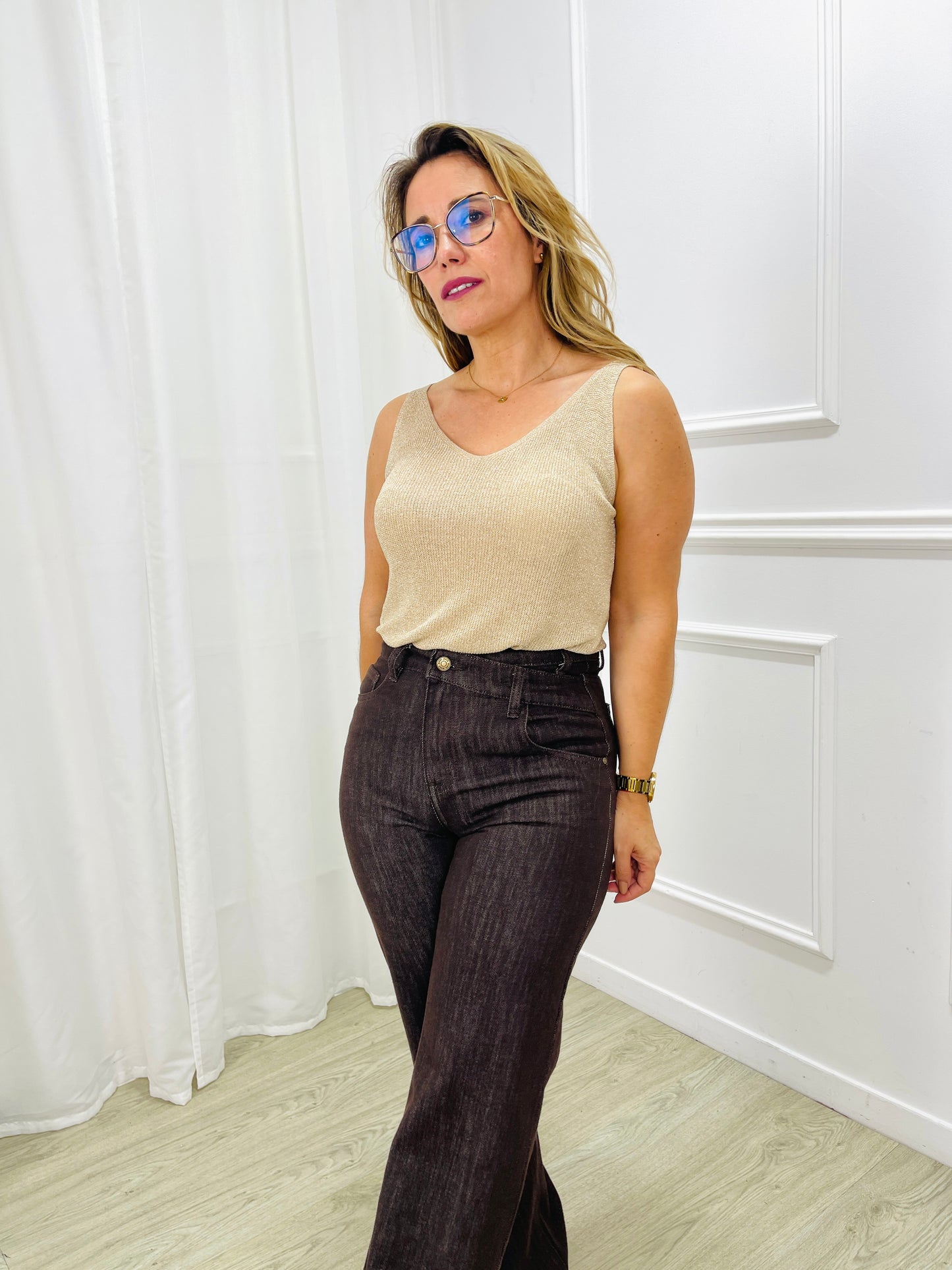 CAMISOLA ALÇAS BRILHO
