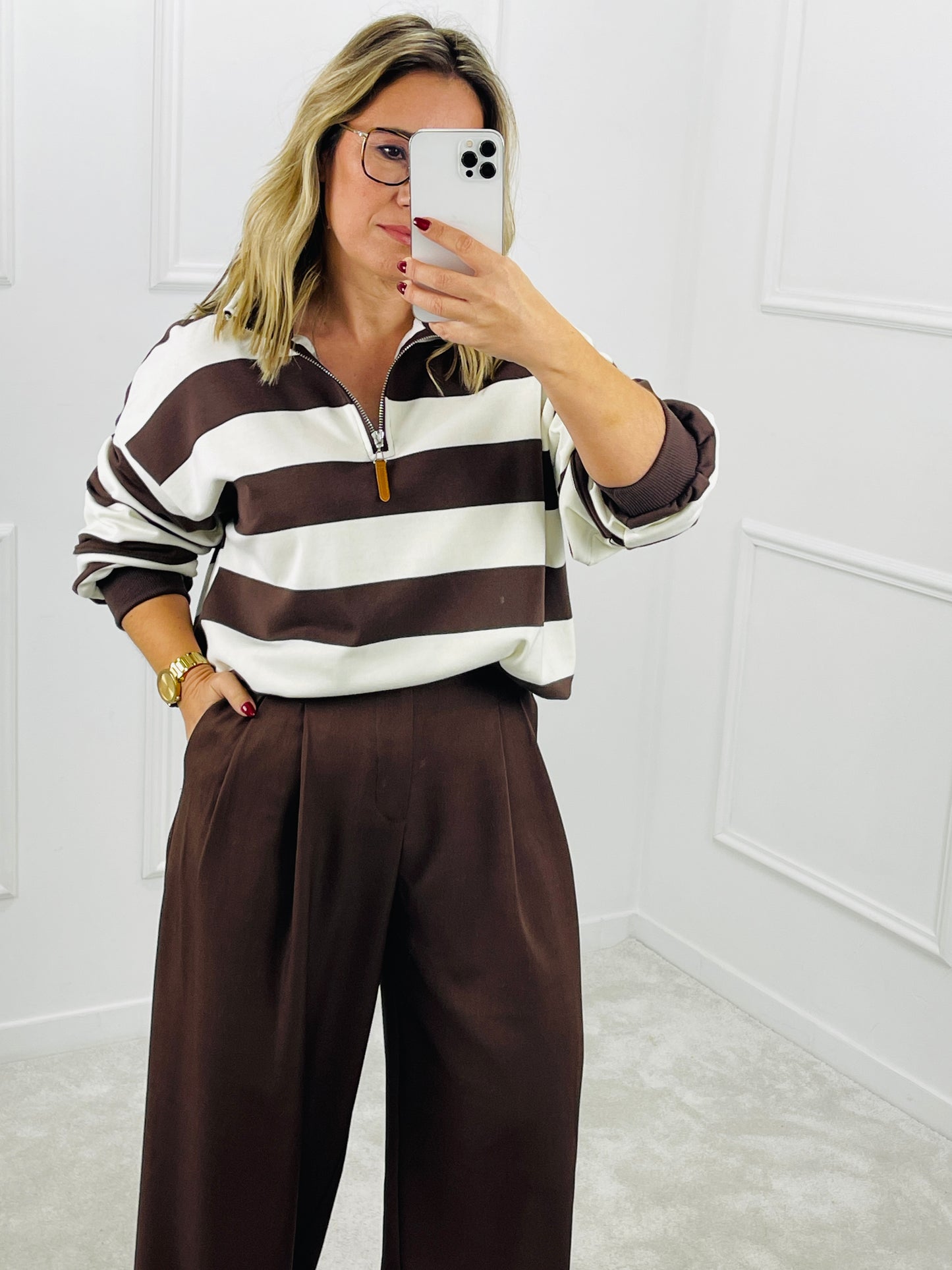 POLO RISCAS CASTANHO