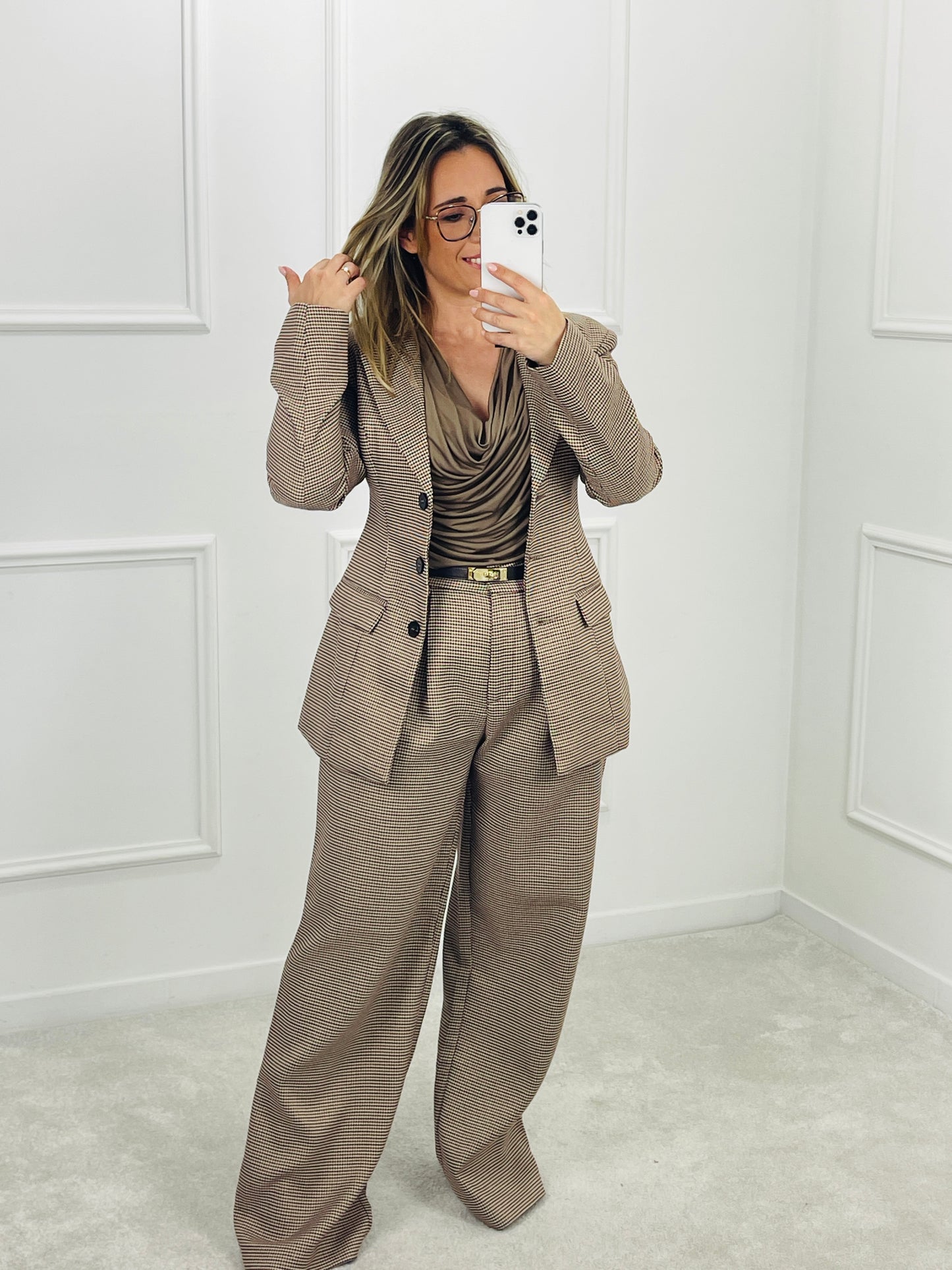 BLAZER ESTRUTURADO PADRÃO PIED-DE-POULE