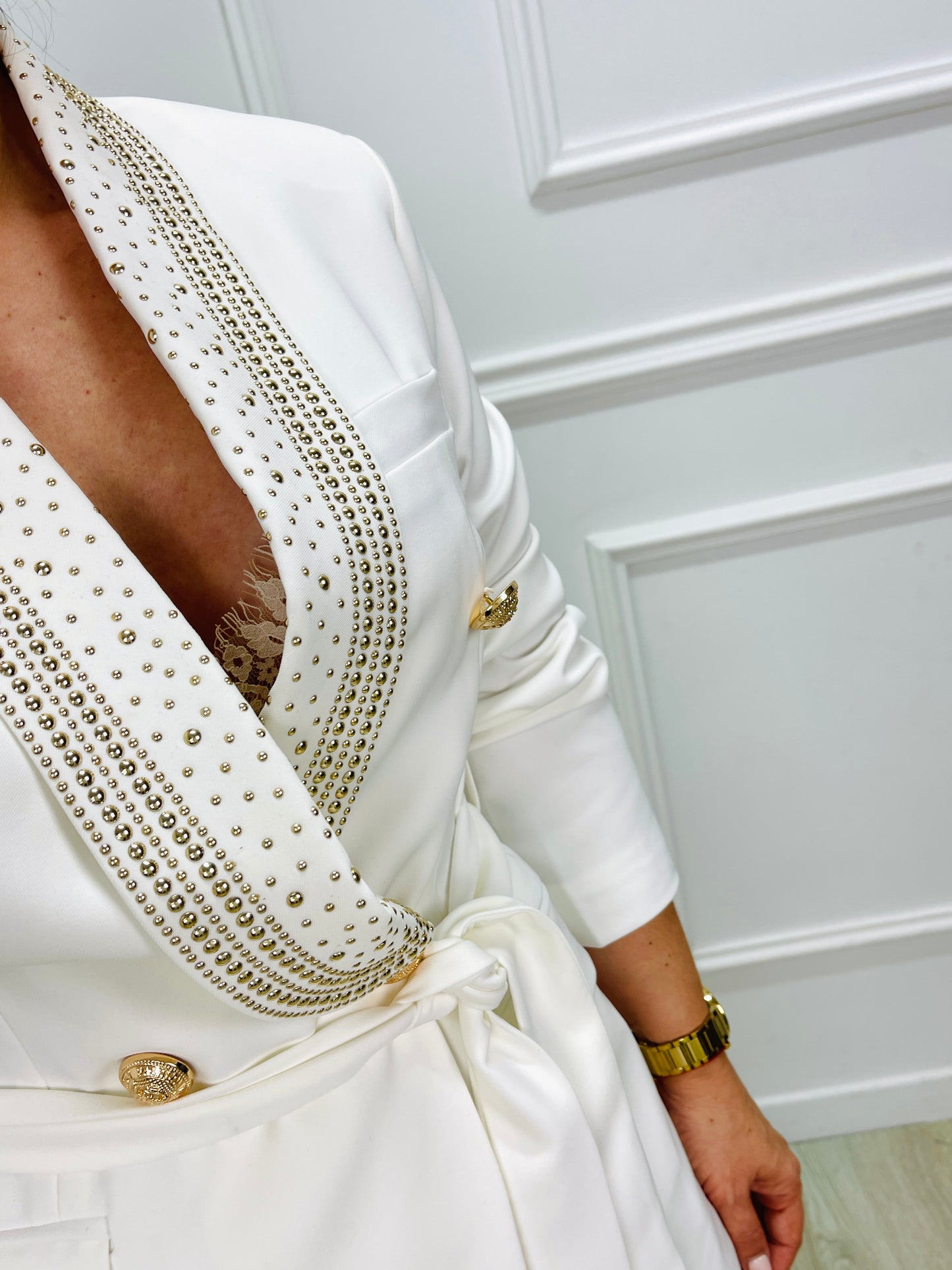 CONJUNTO BLAZER E CALÇA BRANCO