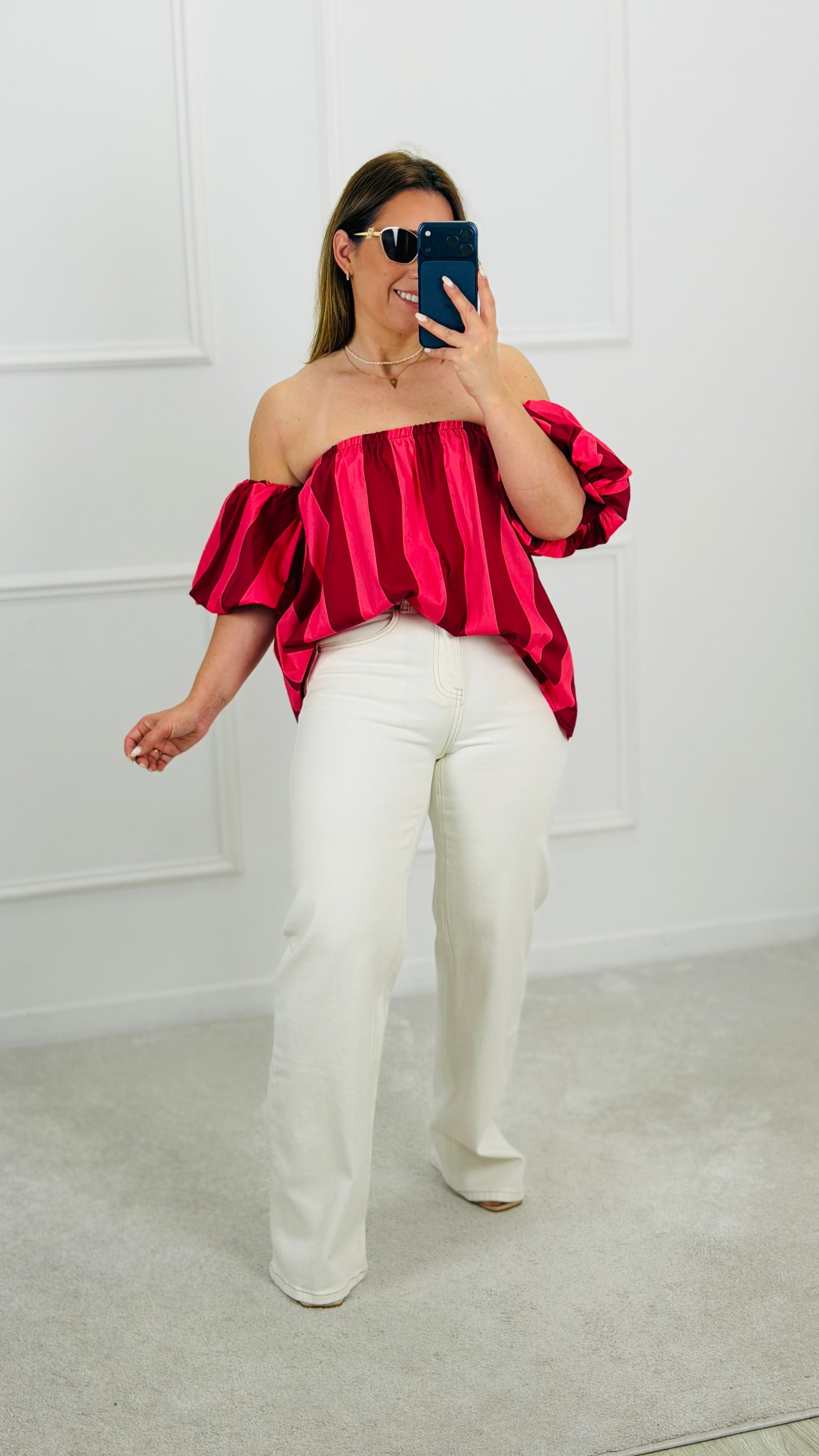TOP STRIPES CEREJA