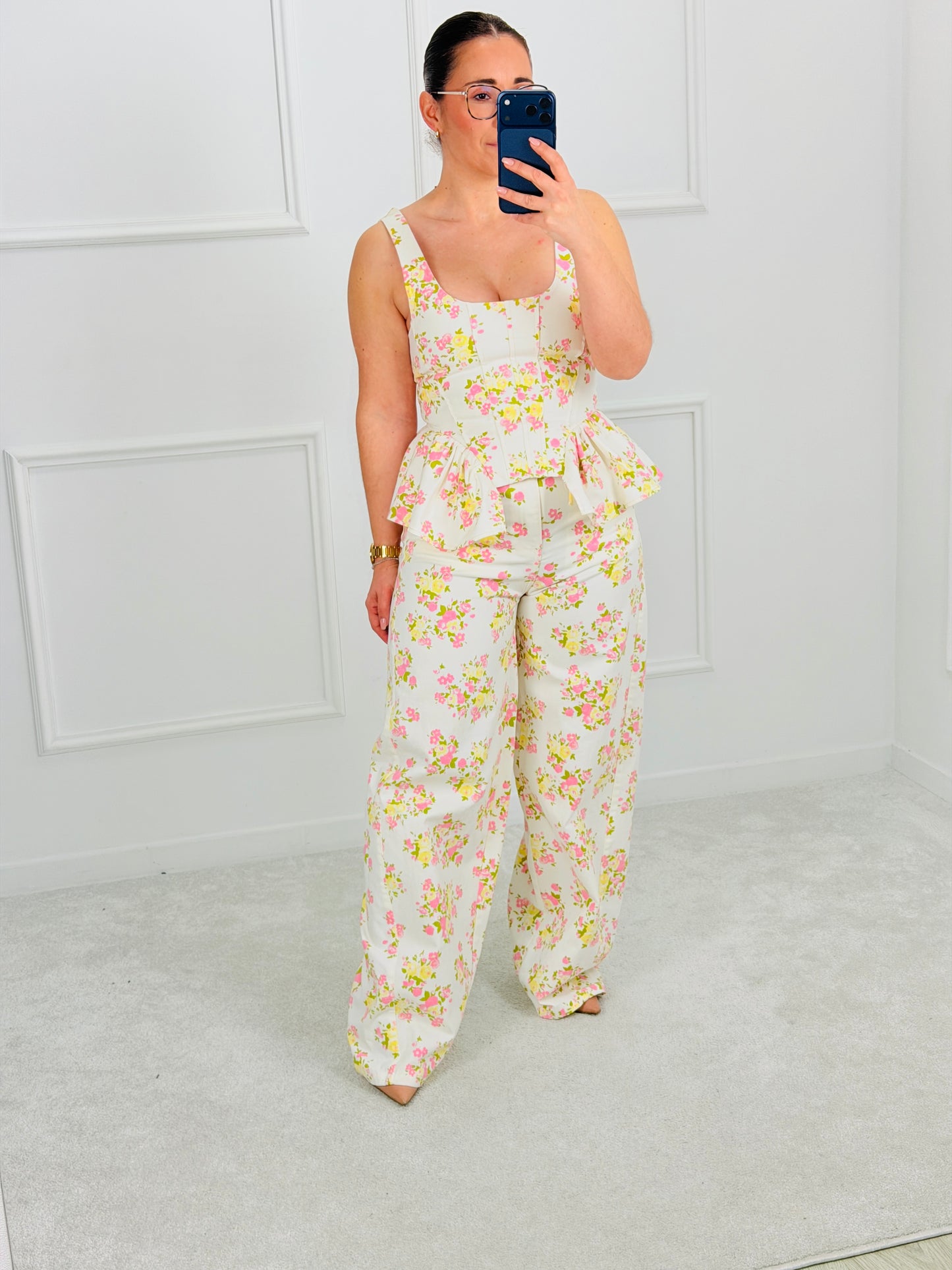 CALÇA FLORAL LUMINA
