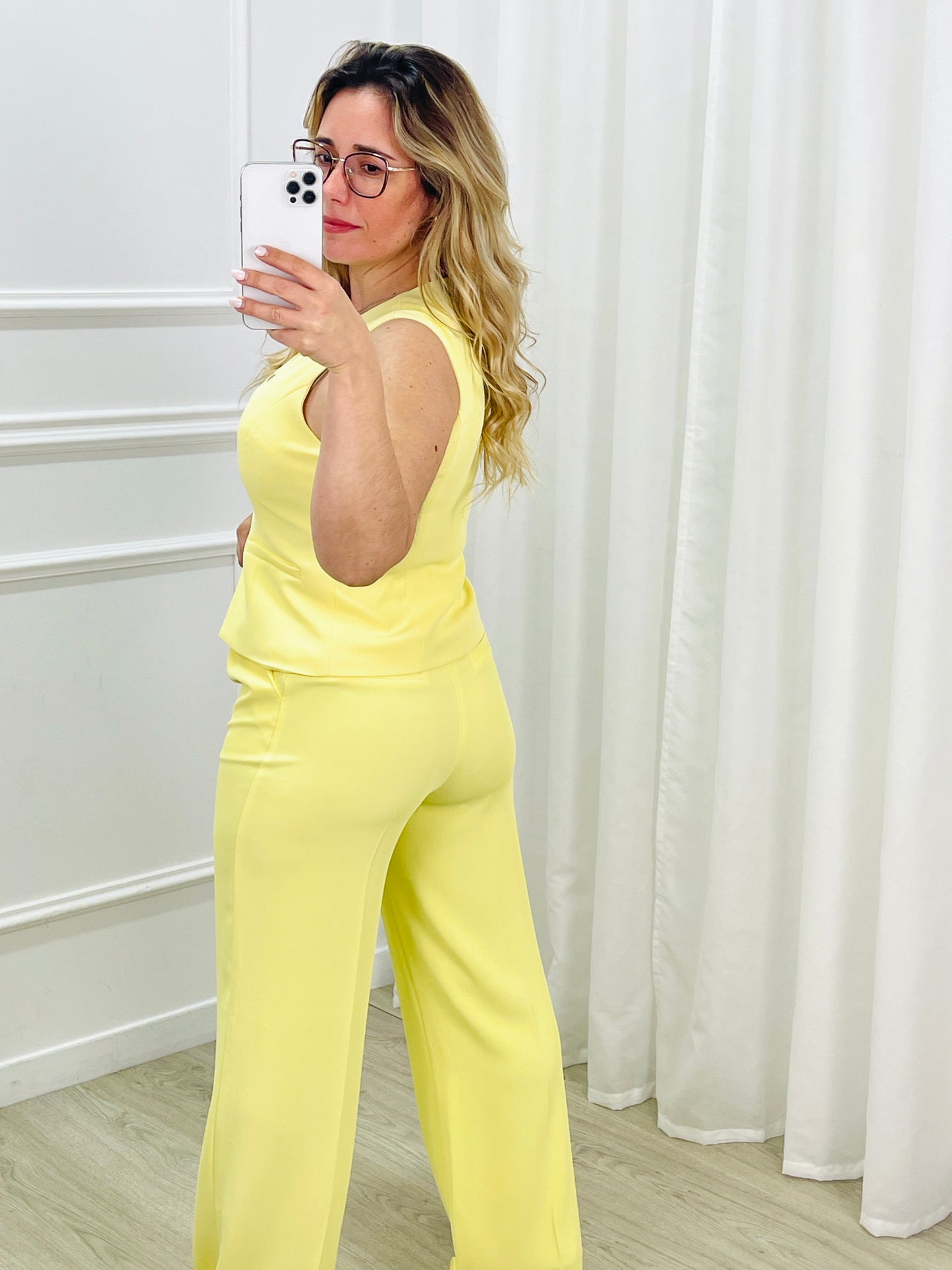 CALÇA ALFAIATARIA AMARELO