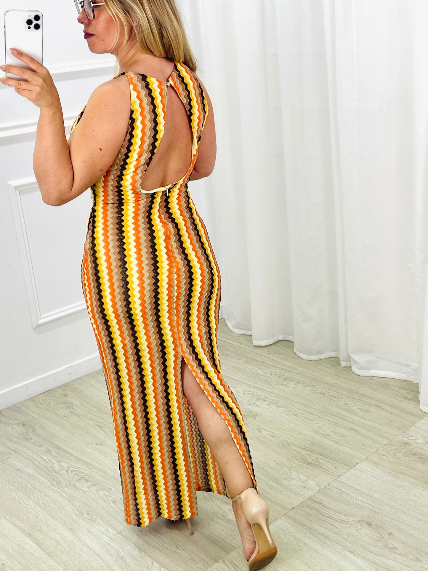 VESTIDO MULTICOR COMPRIDO