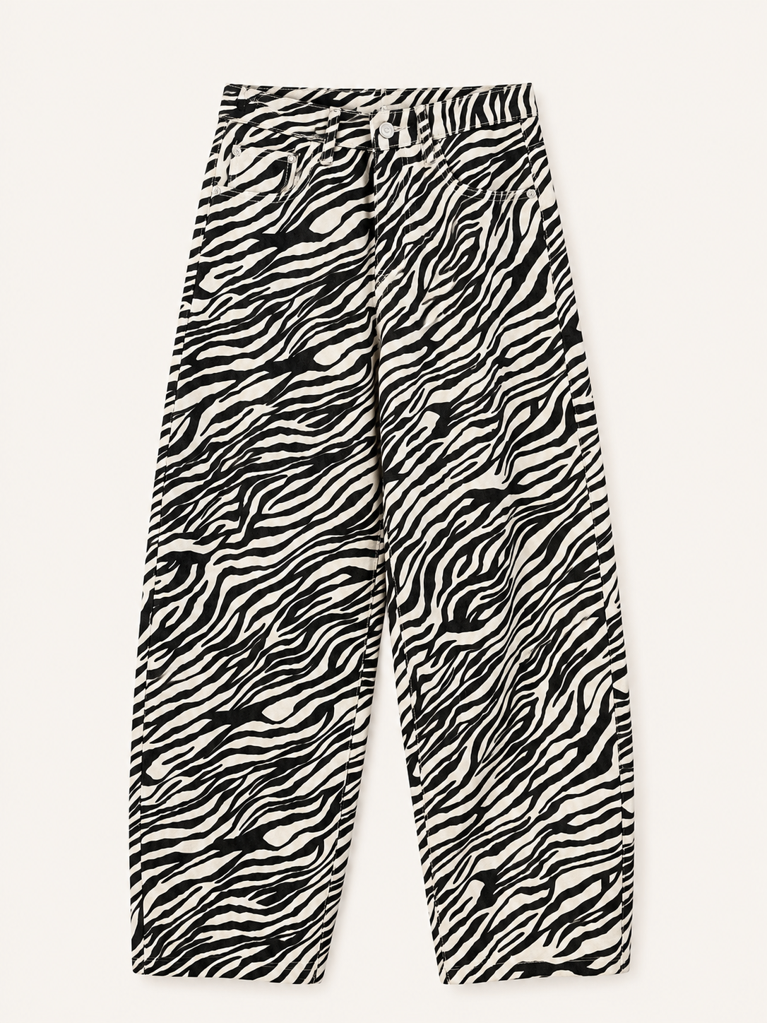 Calça Ballon com Estampa Zebra