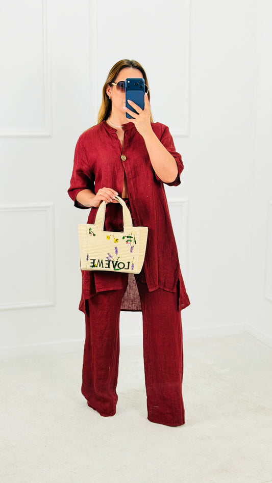 CONJUNTO LINHO BORDEAUX