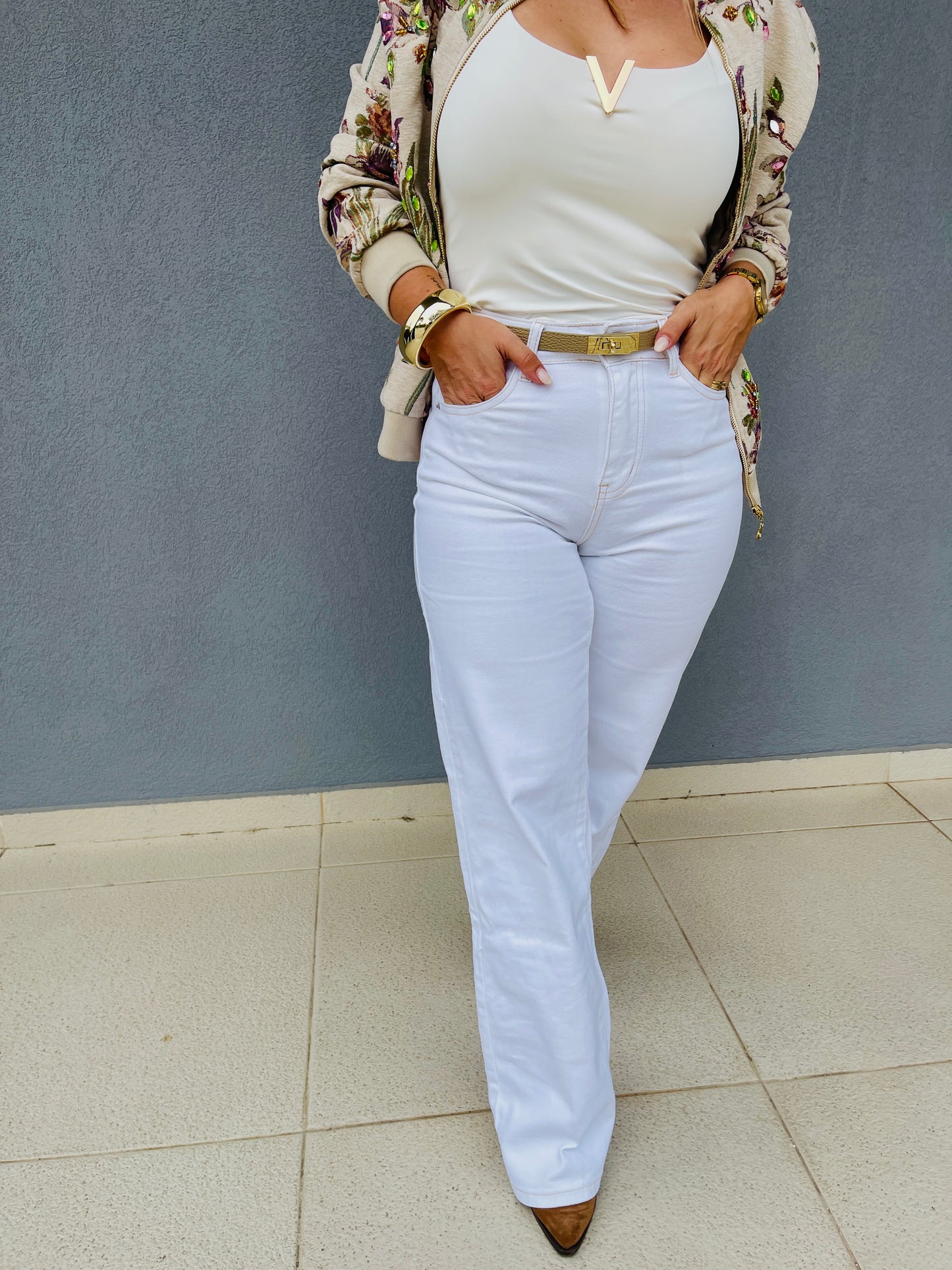 CALÇA STRAIGHT LEG BRANCO