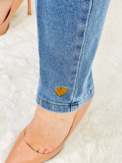 CALÇA DE GANGA MOM FIT KATE