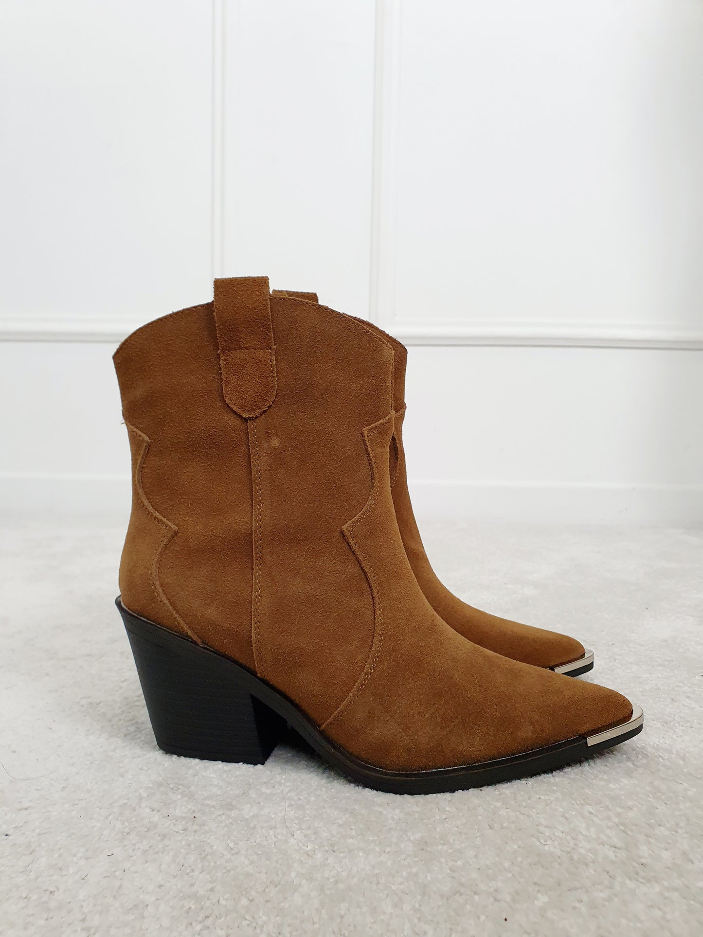 BOTA TEXANA EM PELE CAMEL