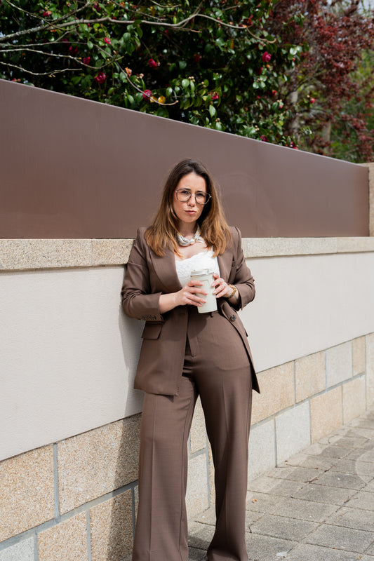 CALÇA ALFAIATARIA CASTANHA ATTENTIF