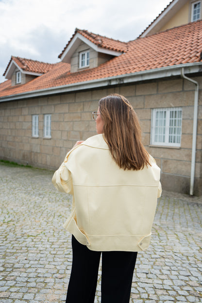 CASACO ECOPELE AMARELO