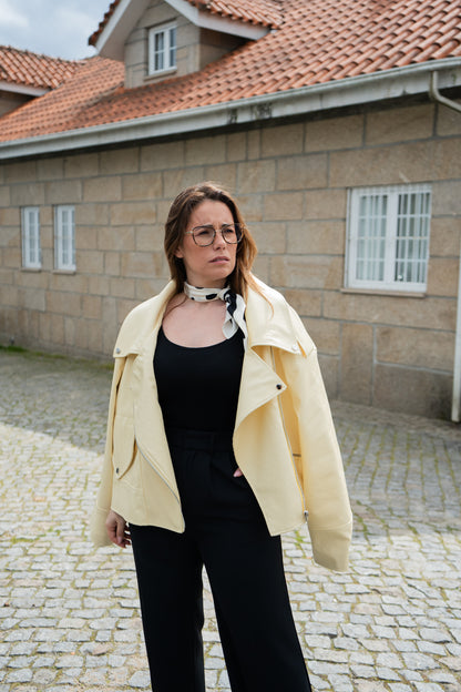 CASACO ECOPELE AMARELO