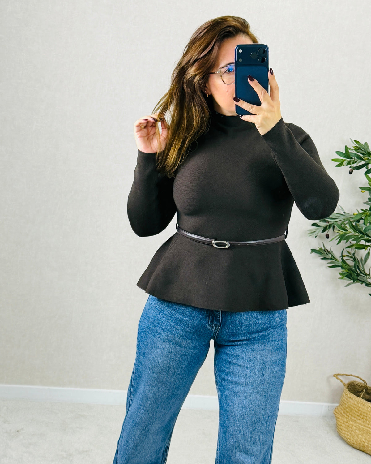 Camisola de Malha com Cinto