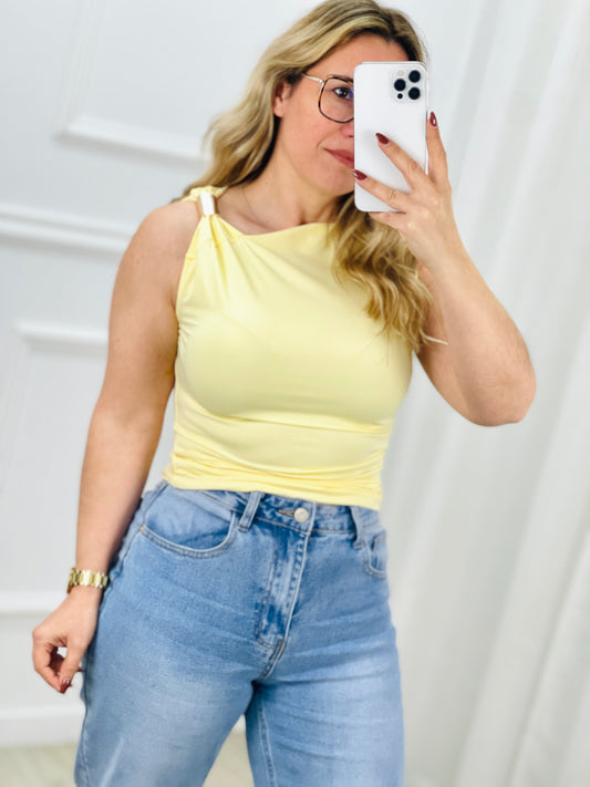CAMISOLA DETALHE GOLD AMARELO