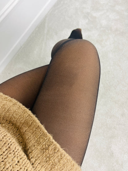 MEIA-CALÇA TÉRMICA COM EFEITO NATURAL PRETO