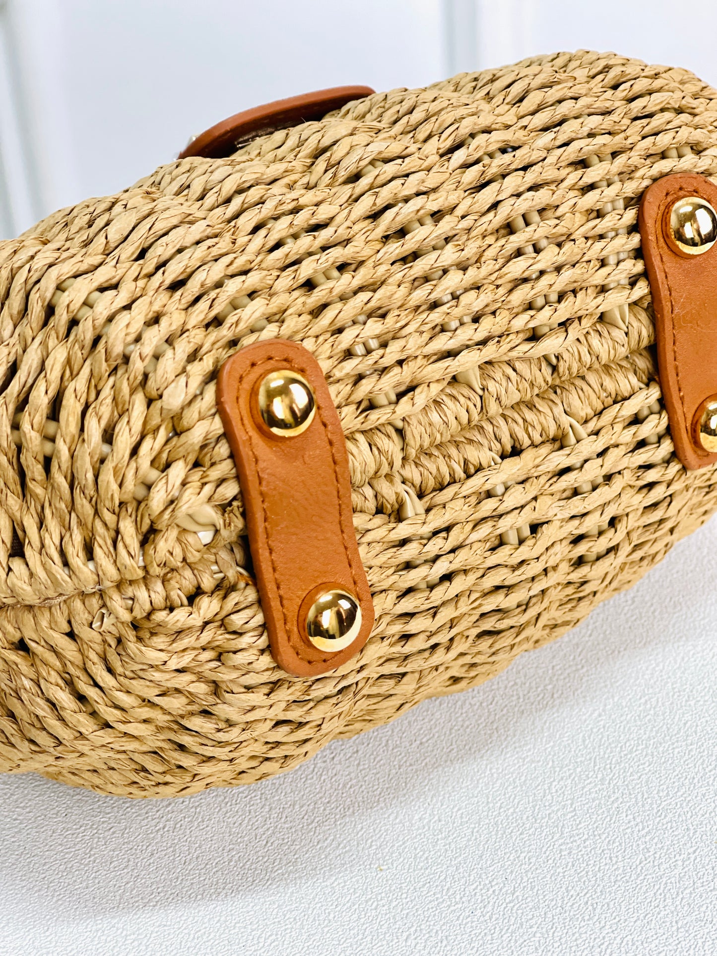 MALA DE MÃO RATTAN OVAL