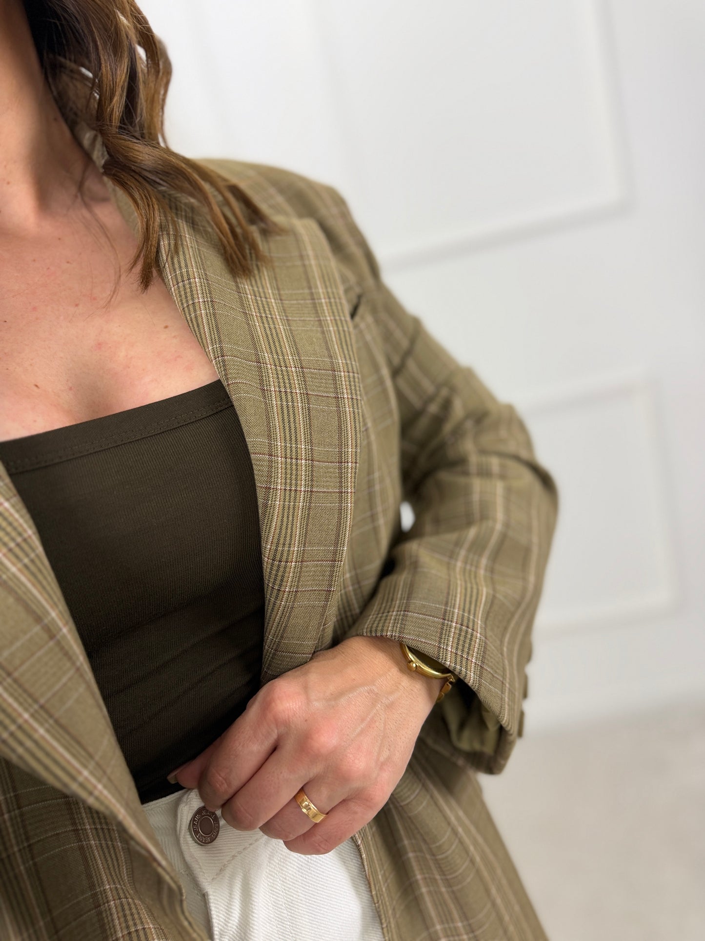 BLAZER ASSIMÉTRICO XADREZ