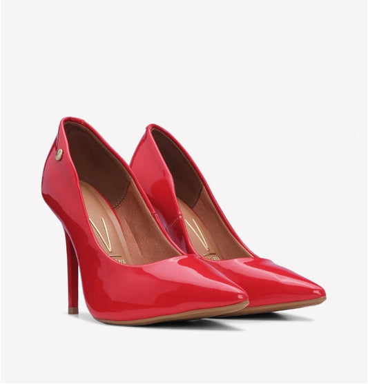 SAPATO SALTO ALTO VERNIZ VERMELHO VIZZANO