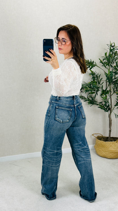 Jeans Wide Leg Denim