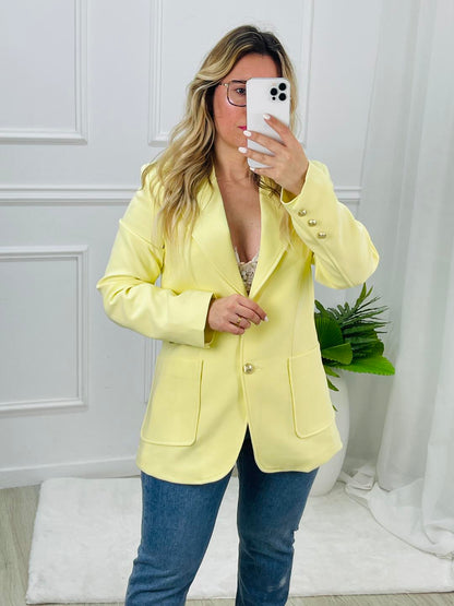 BLAZER COM BOLSOS CHAPA AMARELO