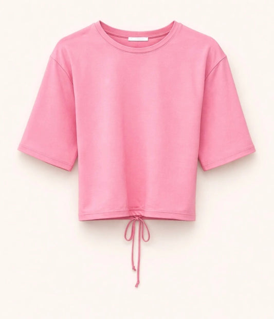 T-shirt Detalhe Cruzado Costas