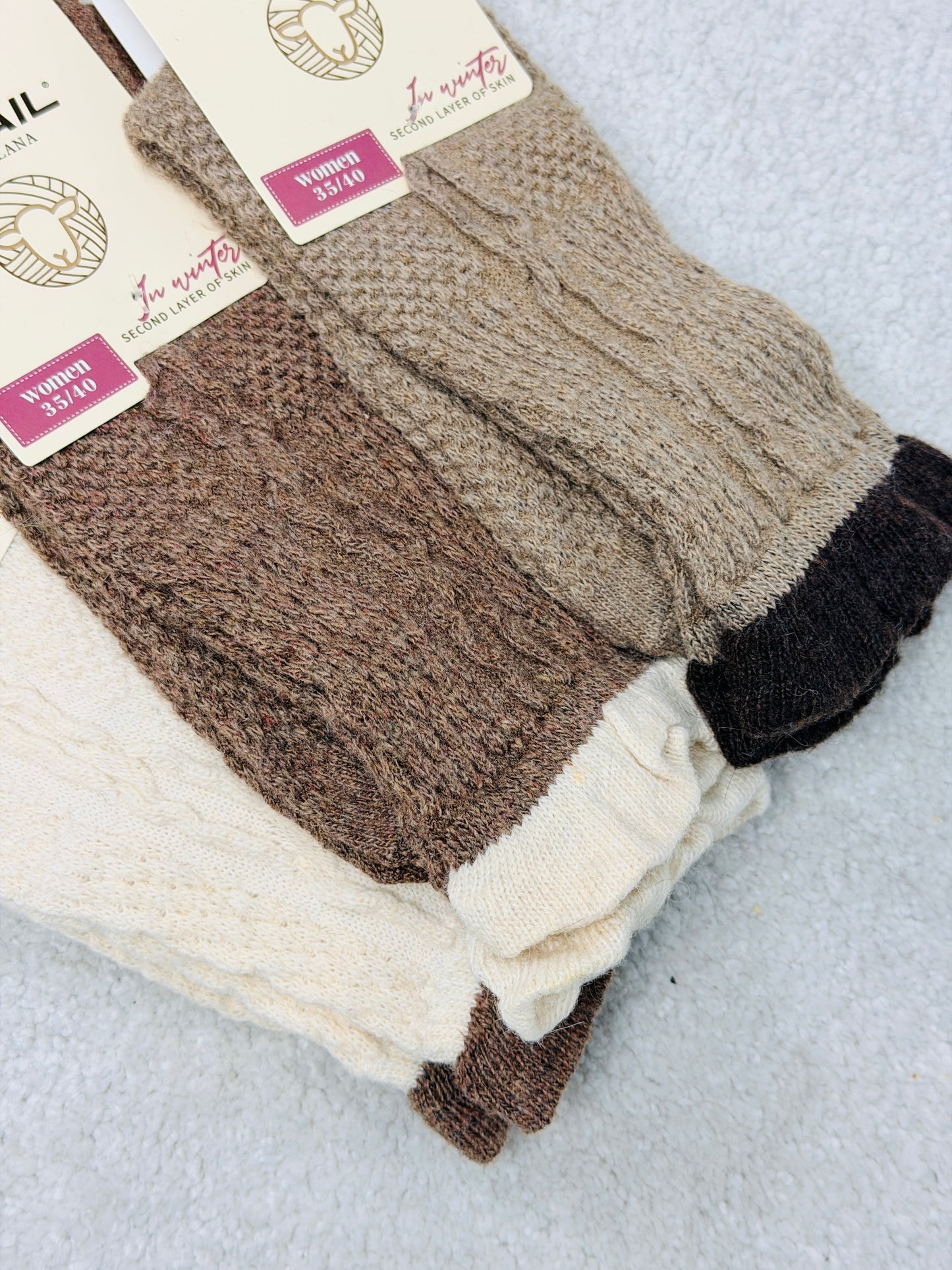 MEIA EM LÃ E CASHMERE PACK3