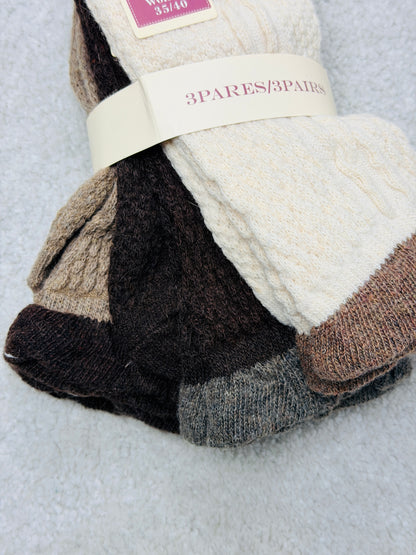 MEIA EM LÃ E CASHMERE PACK3