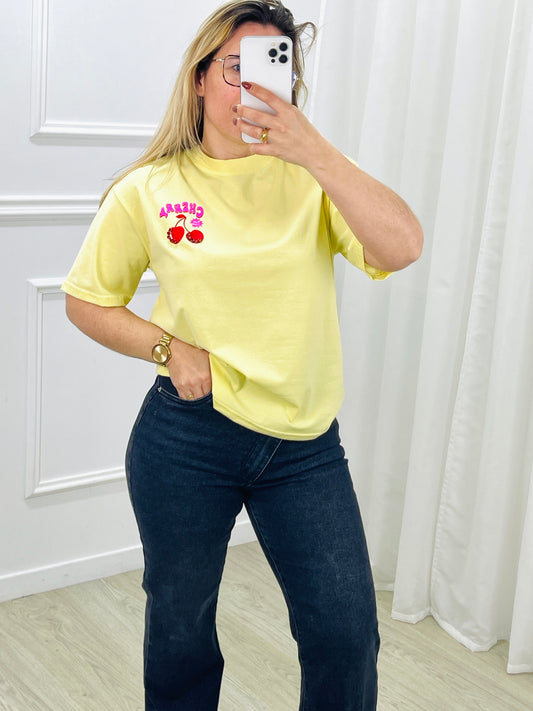 TSHIRT CHERRY AMARELO