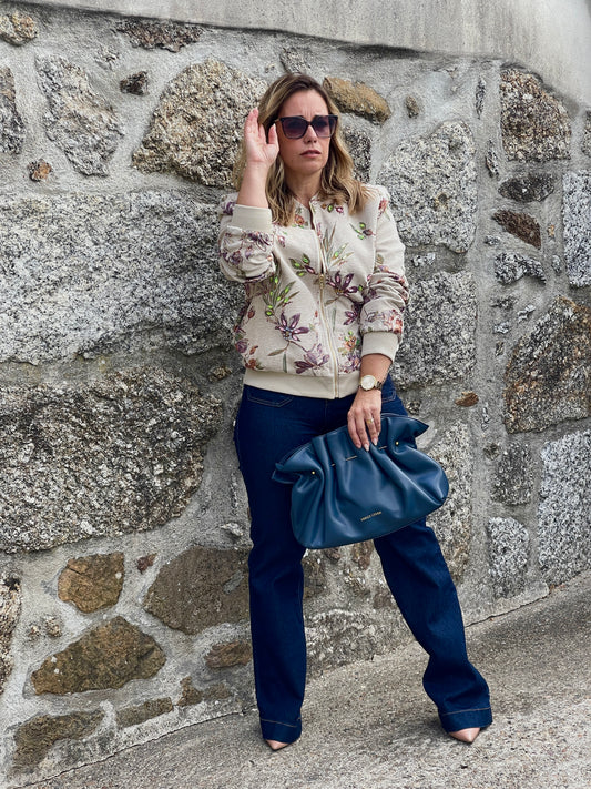 BOMBER FLORAL COM APLICO