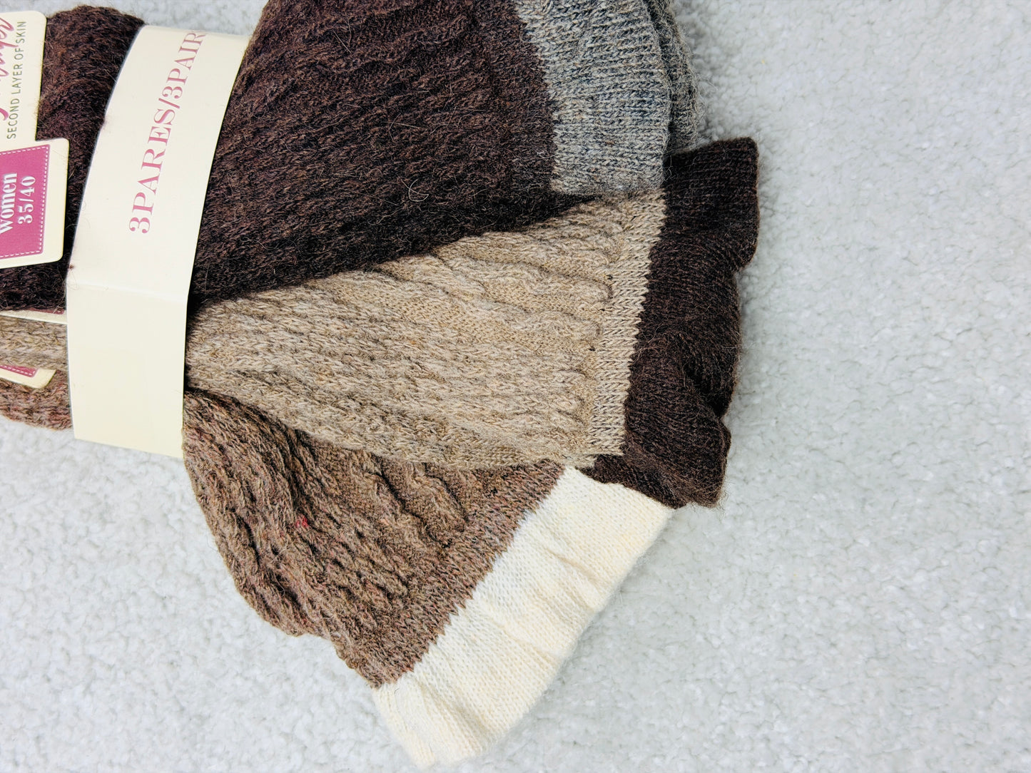 MEIA EM LÃ E CASHMERE PACK3