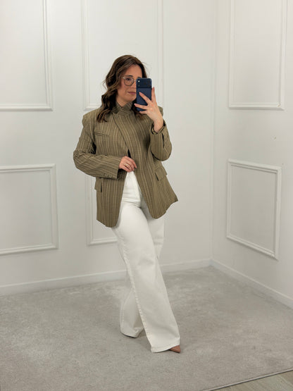 BLAZER ASSIMÉTRICO XADREZ