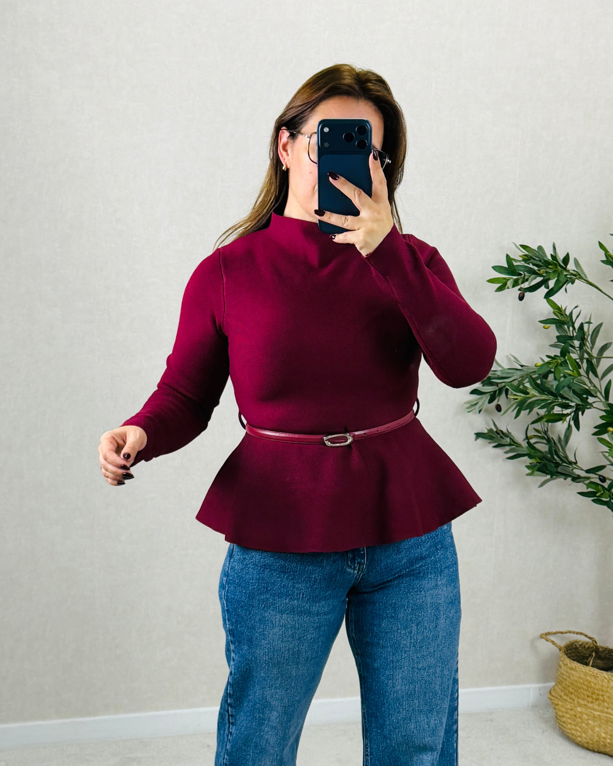 Camisola de Malha com Cinto