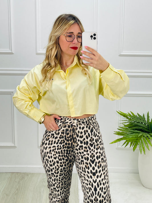 CALÇA WIDE LEG LEOPARDO