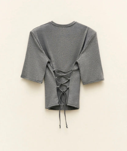 T-shirt Detalhe Cruzado Costas