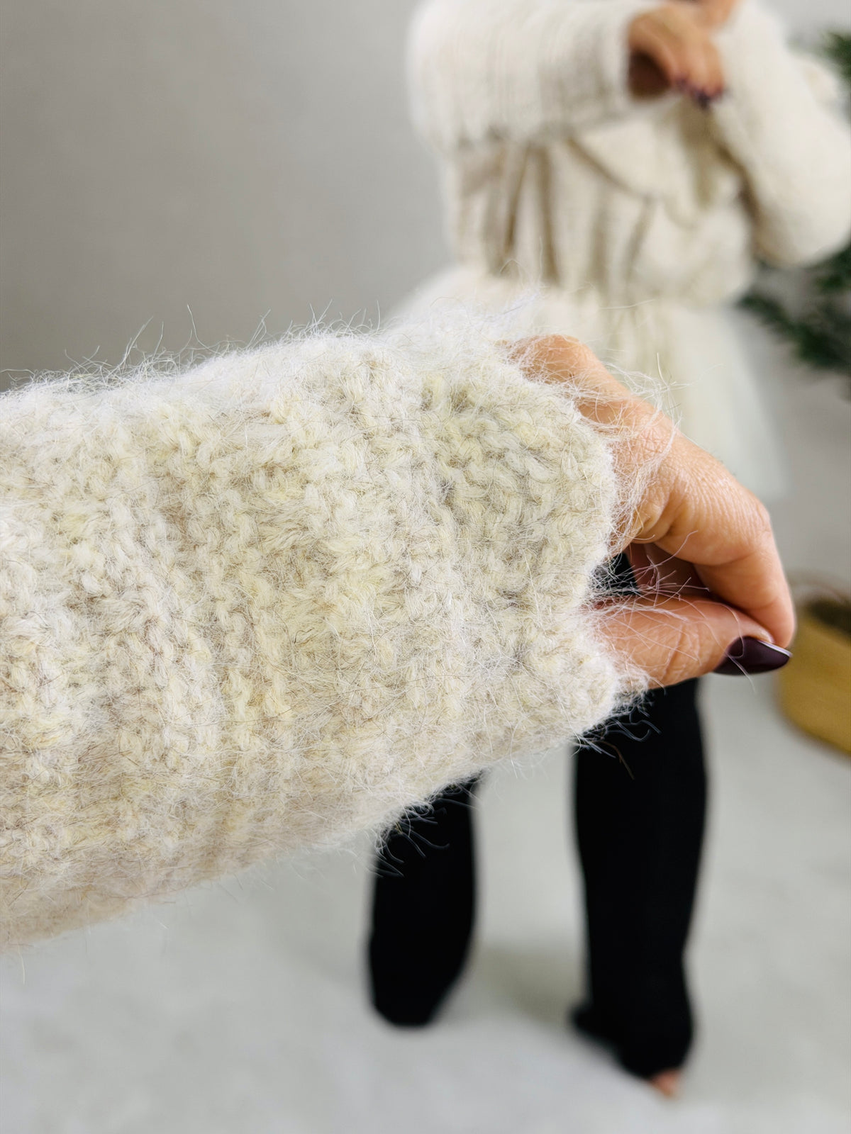 Cardigan de Malha com Tule