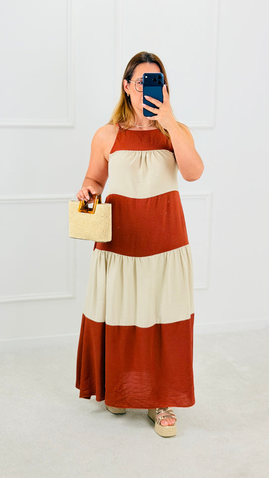 VESTIDO BICOLOR