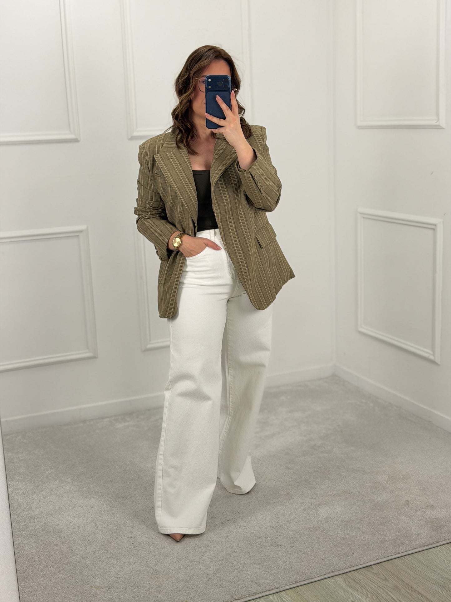 BLAZER ASSIMÉTRICO XADREZ